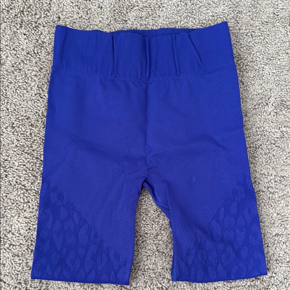 Fabletics Blue Leopard Leggings